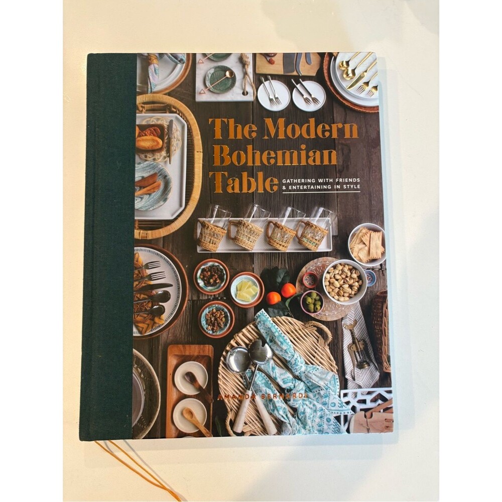 The Modern Bohemian Table Hardcover Cookbook - Green Cover